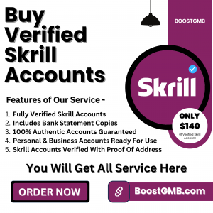 Buy Verified Skrill Accounts - BoostGMB