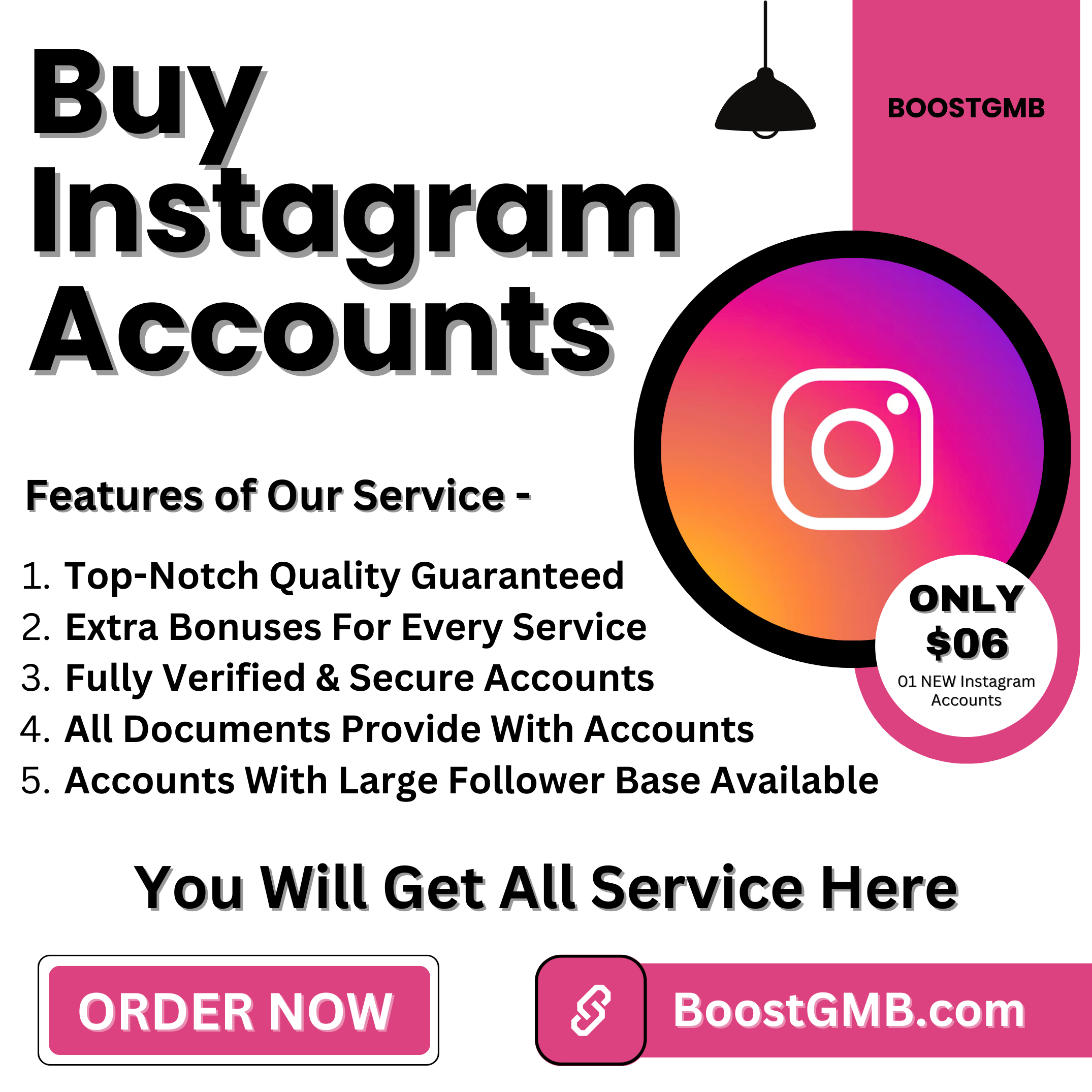 Buy Instagram Accounts - BoostGMB
