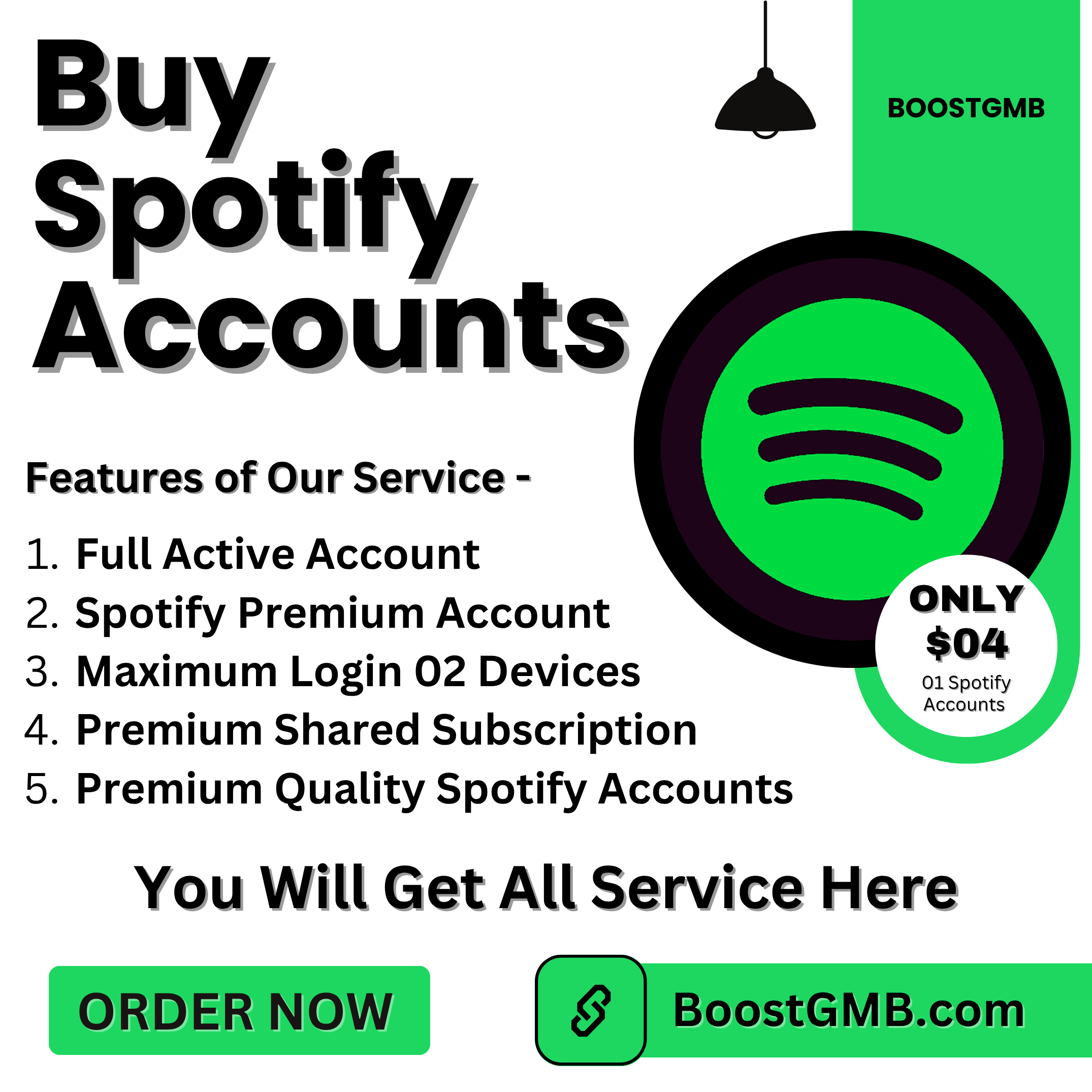 Buy Spotify Accounts - BoostGMB